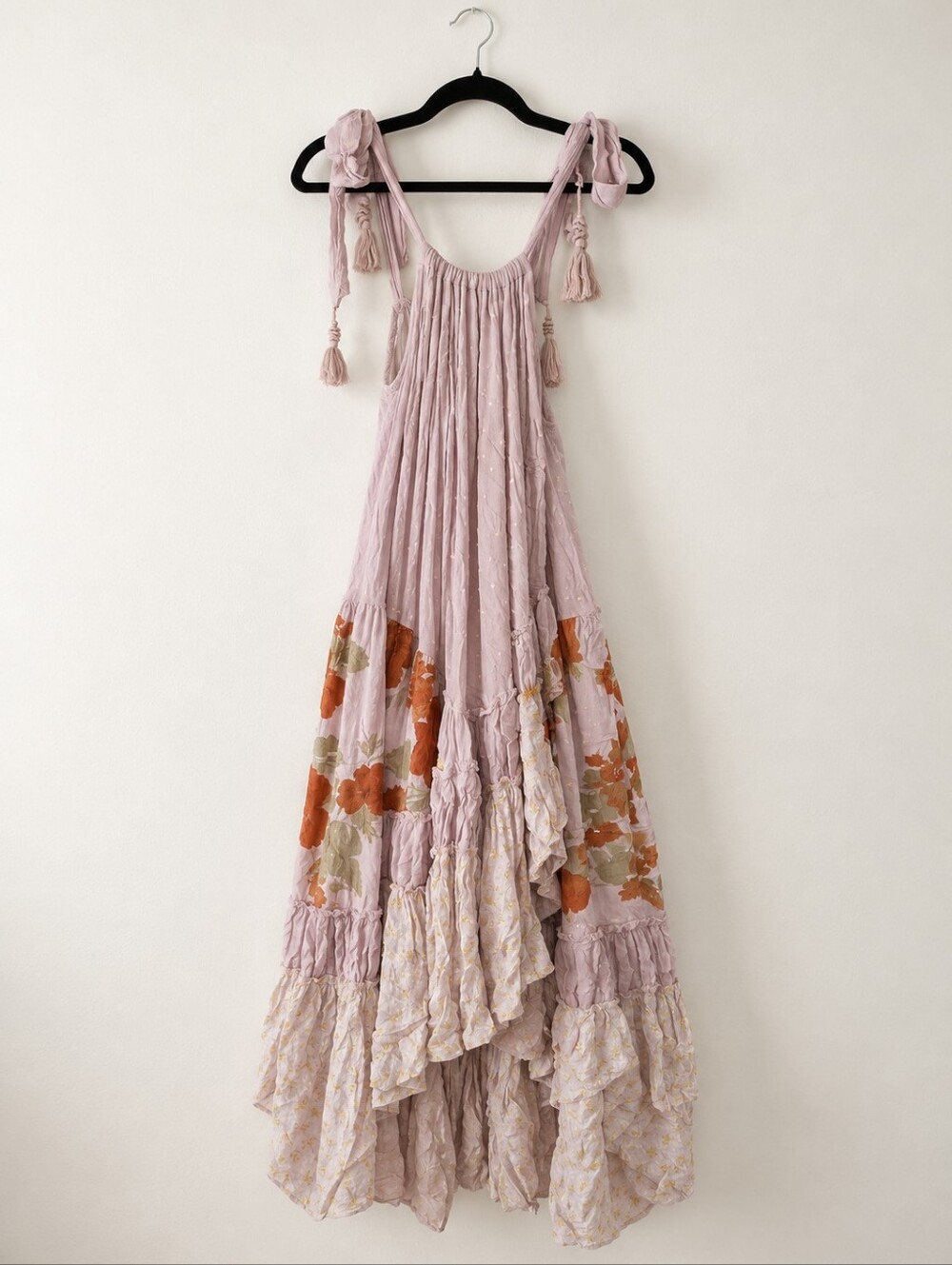 Free People Boho Floral Tiered Midi Dress